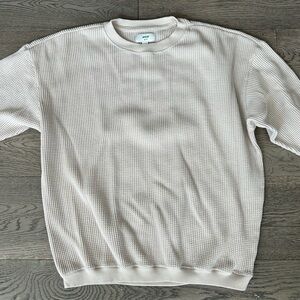 Off white waffle crewneck